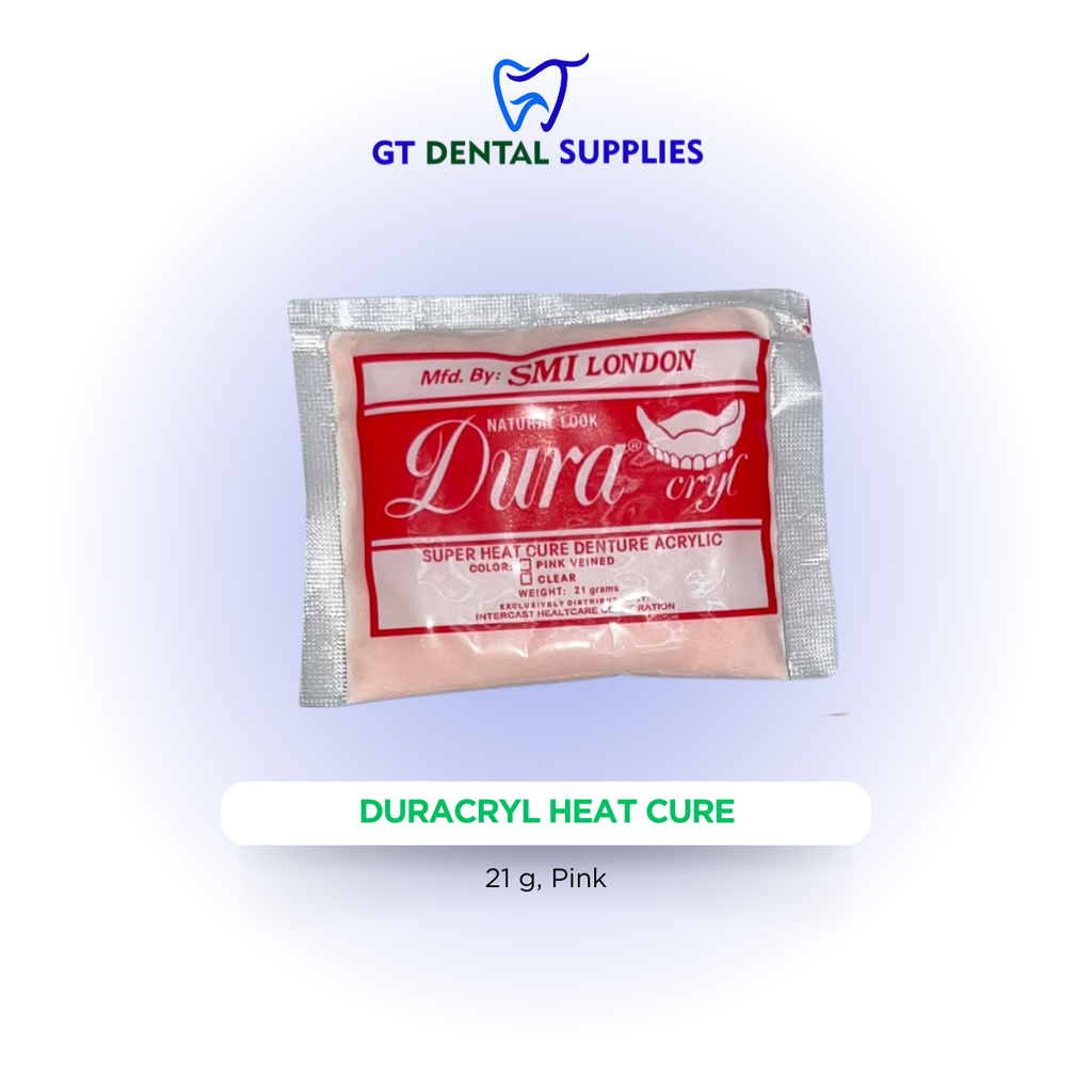 DuraCryl Heat Cure 21 grams | Available Colors: Clear, Pink