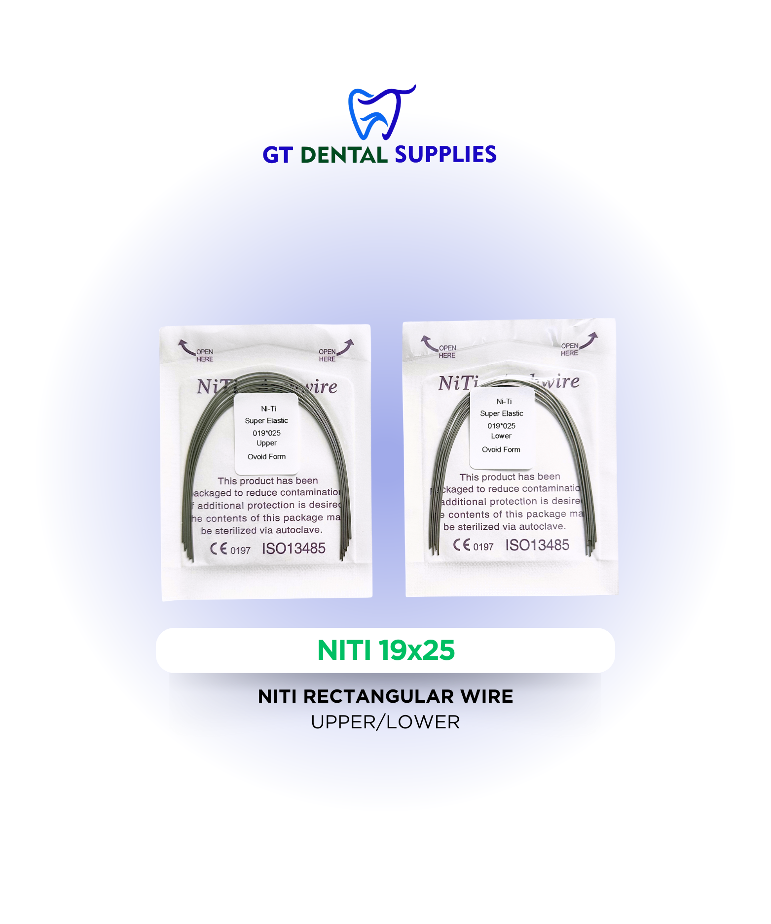 NiTi Rectangular Wires (16x16, 16x22, 17x25, 19x25)