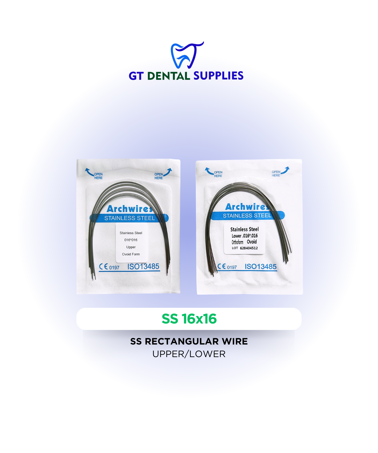 SS Rectangular Wires (16x16, 16x22, 17x22, 17x25, 19x25)