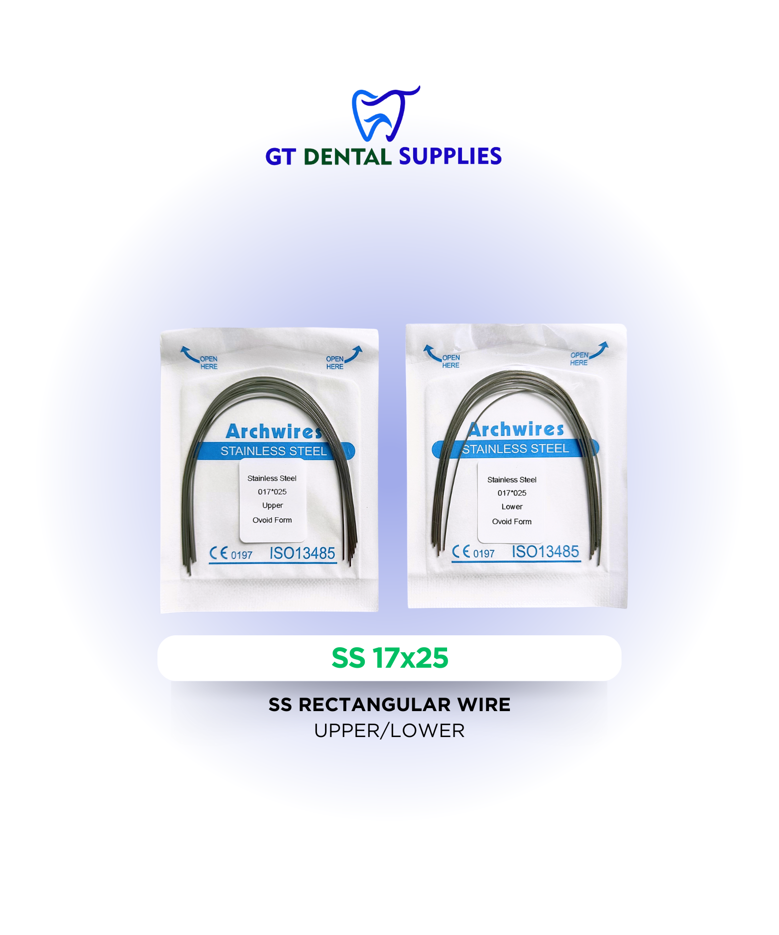SS Rectangular Wires (16x16, 16x22, 17x22, 17x25, 19x25)